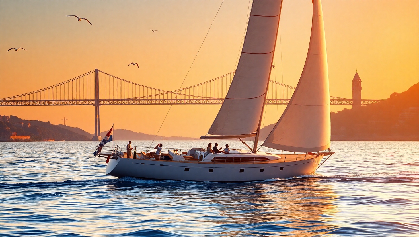 Sunset Sailing Tour on a Luxury Yacht